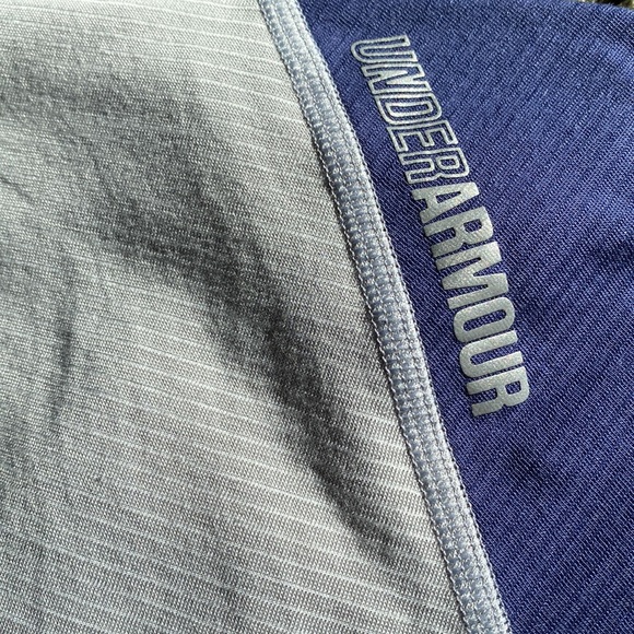 Under Armour Heatgear long sleeve running tee in grey and blue, M - Picture 8 of 10